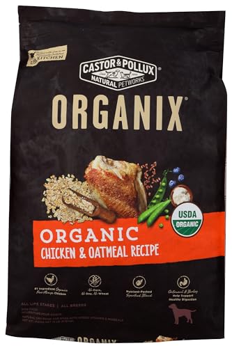 Castor & Pollux ORGANIX Organic Dog Food, Chicken and Oatmeal Recipe Dry Dog Food - 18 lb. Bag