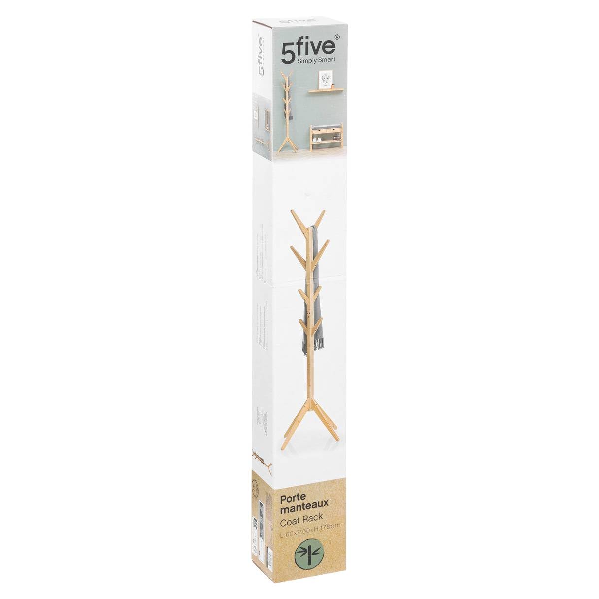 5 five simply smart Porte-manteaux 8 crochets Bambou