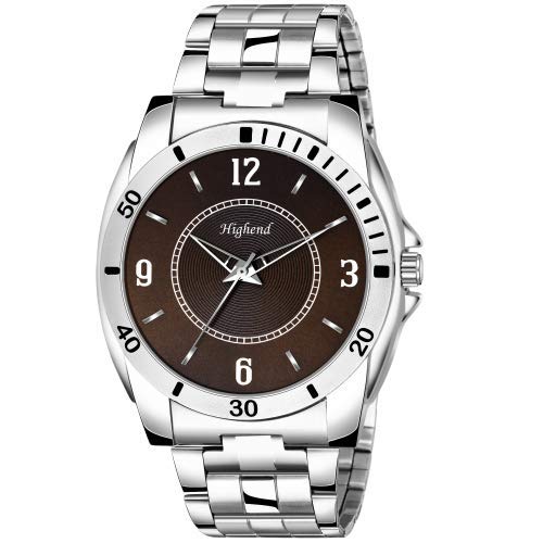Highend Elegant Black & White Dail Analogue Functioning with Stainless Steel Strap Analogue Watch for Men/Boys (Brown) (B08FDT6QWV) Amazon Price History, Amazon Price Tracker