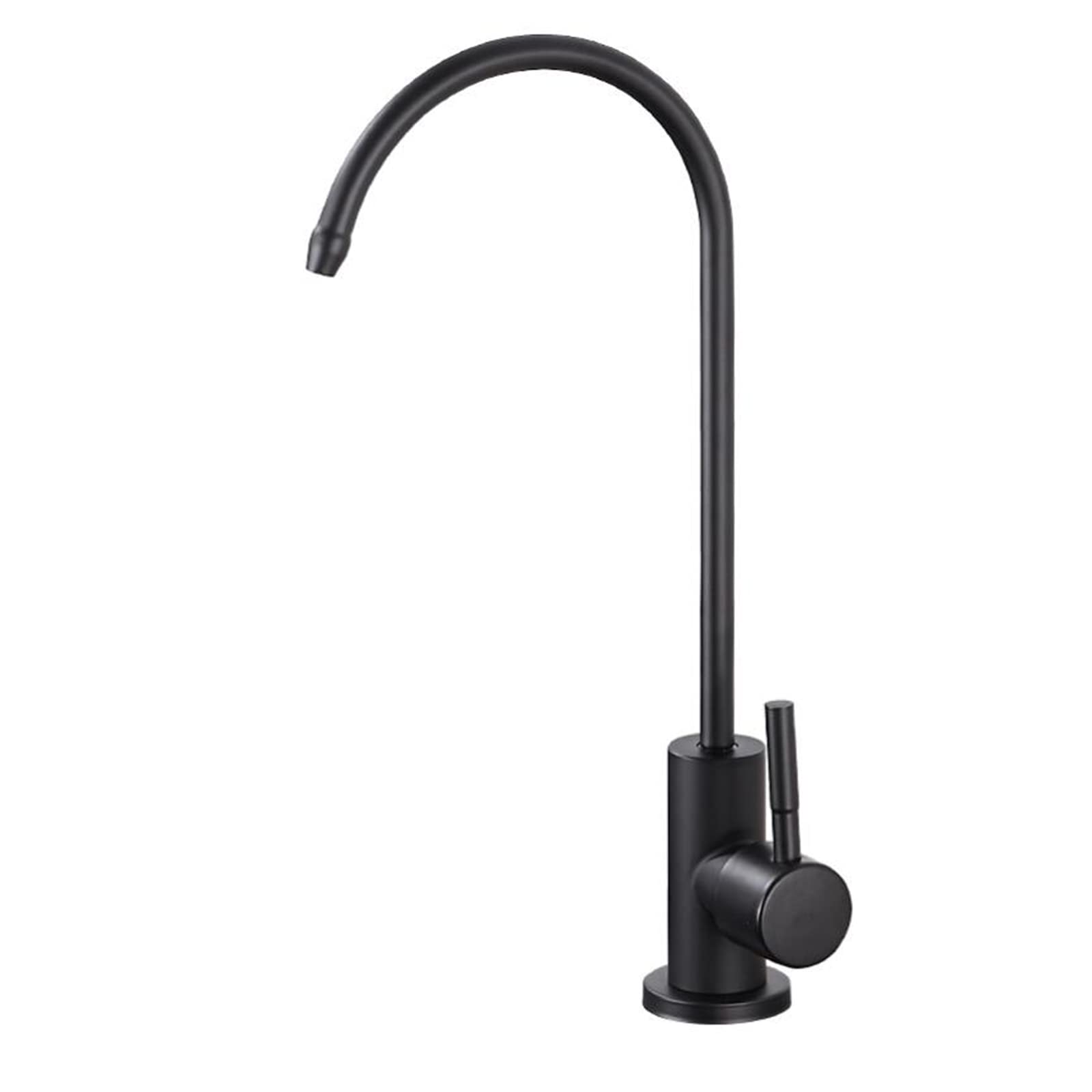 WDSOPK Water Filter Kitchen Tap Stainless Steel Single Cold Water Kitchen Pure Direct Drinking Faucet-Drawing (Black A)