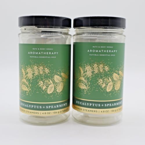 2 Aromatherapy Eucalyptus Spearmint Shower Steamers Bath Body 4.8oz