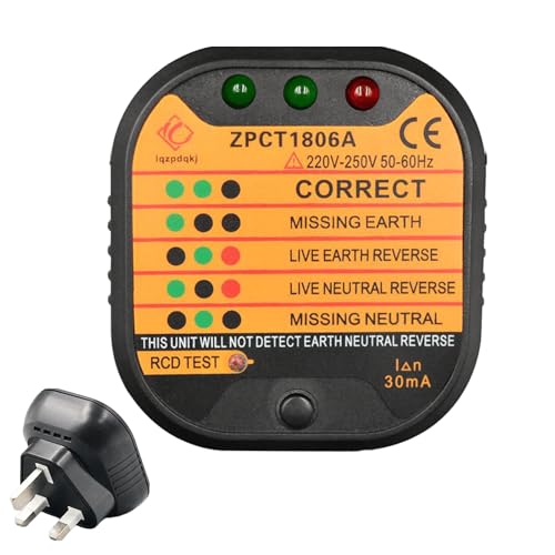 UK Plug Socket Tester with LCD Display