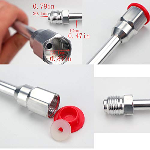 Airless Farbspritzpistole, Verlängerungsstange für Airless-Spritzdüsen-Farbpistole, 2 Stück x 30 cm
