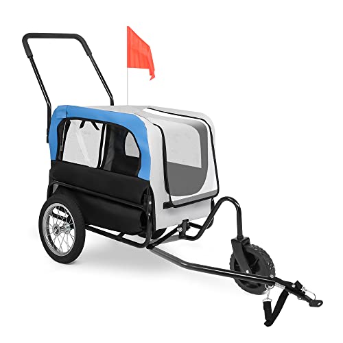 LUCKYERMORE-2-in-1-Dog-Bike-Trailer-Pet-Stroller-Bicycle-Cart-and-Jogger-Wagon-Cargo-Carrier-for-Travel-with-360-Degree-Swivel-Wheels-and-Mesh-Skylight-Stroller-for-a-Variety-of-Roads - Cucciolini Doodles   LUCKYERMORE-2-in-1-Dog-Bike-Trailer-Pet-Stroller-Bicycle-Cart-and-Jogger-Wagon-Cargo-Carrier-for-Travel-with-360-Degree-Swivel-Wheels-and-Mesh-Skylight-Stroller-for-a-Variety-of-Roads