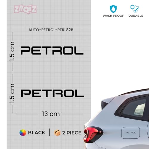 Image of Adhesive Petrol Warning Sticker for Vehicles, Perfect for Daily Use 1 Pack 2 Pieces (Black)