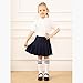 Stelle Girls School Shoes Mary Jane Flats Black Uniform Dress Shoes for Little/Big Kids(Navy,2ML)