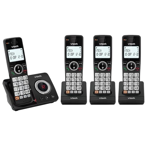 VTech EA5053 DECT Cordless Phone with Answering Machine,Nuisance Call Blocker, Volume Booster, Easy-to-Read Backlit Display, 18 Hours Talk-time, Handsfree Speakerphone, 4-Handset