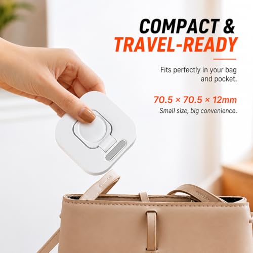 Image of Mizi Magnetic Wireless Charging Stand for Apple Watch, Foldable 2-in-1 Charging Dock Compatible with Apple Watch Series 11 /10 /9 /8 /7 /6 /5 /4 /3 /2 /SE /Ultra 3 /2 /1, Portable Desktop Watch Charger - White