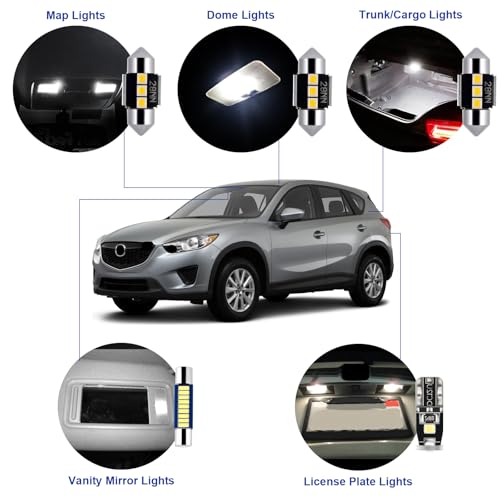 Luces LED interiores para Mazda CX-5 2013-2022 kit 9 piezas miniatura 3