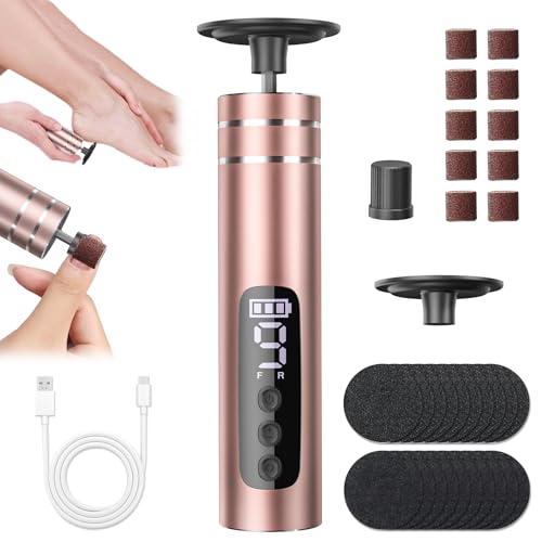 Ponceuse pied pour eliminer la peau morte et les callosites tenaces or rose