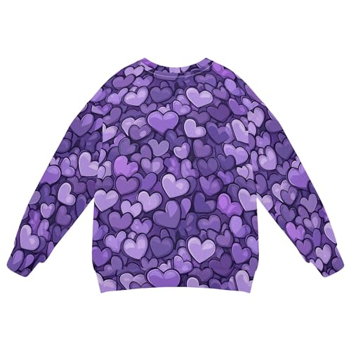 JUNZAN Purple Hearts Day Purple Hearts Kids Boys Sweatshirts Hoodies Fleece Hoodie for Boys Athletic 4T2