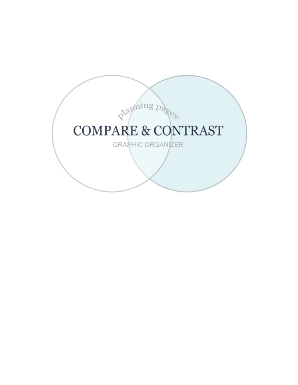 Compare and Contrast Graphic Organizer Notebook: Similarities and Differences / Venn Diagram Worksheets