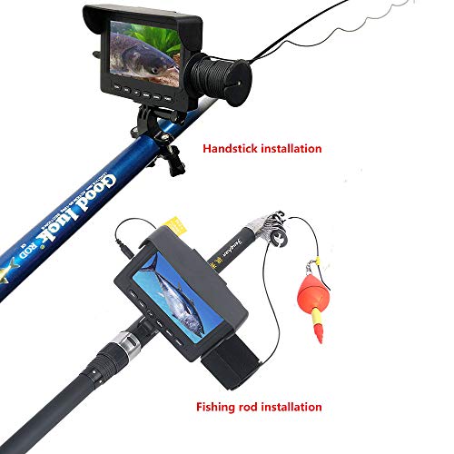 ESANHAO Underwater Fishing Camera for Rod Portable 1200TVL Fish Camera with IR Light, 4.3'' LCD Monitor, 15m/49ft Cable for Ice Fishing, Lake Kayak Boat Saltwater Fishing - image 4