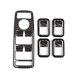 Lieferumfang: 5 Stück. Rahmenverkleidung für Autofenster-Heber, Carbon-Faser, ABS, Rahmenverkleidung, für Benz C Klasse W204 10-14 B-Klasse 12-15 A Klasse 13-14, 5 Stück