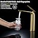 TOCALOCA Tall Bathroom Faucets Brushed Gold, One Hole Single Handle Lever Faucet for Vessel Bowl Sink, Premium Brass Bathroom Basin Faucet Lavatory Mixer Tap Gold