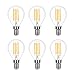 Glühbirne E14 G45 LED Tropfenform Dimmbar Warmweiß 2700K, Retro Stil, 400LM, 4W Ersetzt 40W Glühlampe, Klein E14 LED Filament Lampe P45 Warmweiss Dimmbar für Esstischlampe/Deckenlampe, 6er-Set
