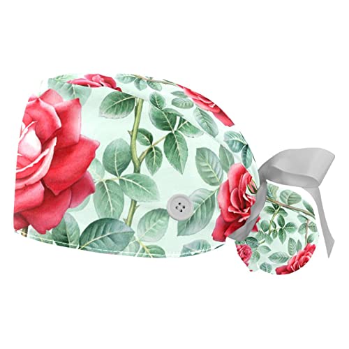 Chapeau bouffant rose ajustable JDEZ pour le travail confortable en intérieur