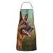 MSINCUDJ Grembiuli da Cucina, Grembiule da Cucina per Cani da Pastore Tedesco con Tasche, Grembiule da Cuoco Impermeabile Regolabile per Unisex