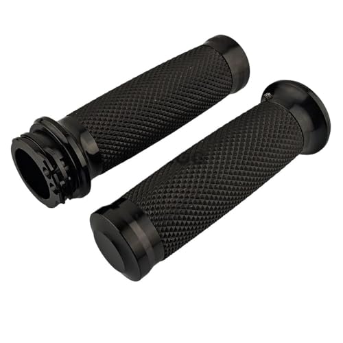 Poignée Guidon Moto 1 25mm en Caoutchouc Noir pour Sportster 883 et Dyna