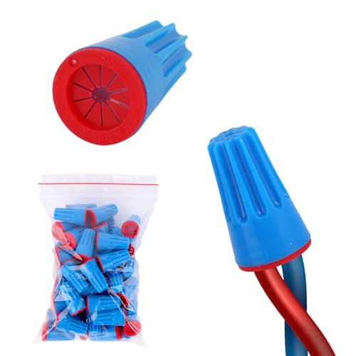 50pzs Conectores Eléctricos Impermeables, 22-14AWG Baja Tensión Tuercas Cables Impermeables Exteriores Certificado UL Terminales Cable Estancos para Iluminación Jardines Riego Lugares Húmedos