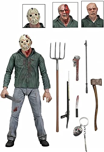 CZKJ Jason Voorhees Figures(Friday The 13th Part 3), Jason Voorhees 3 Action Figure for Gift, 1/4 Scale 7 Inch Action Figure, Medium