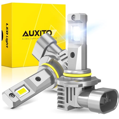 AUXITO 9145/9140/H10 LED Fog Light Bulbs or DRL, 600% Super Brighter 6500K Cool White Light, 9145 Fog Lights Replacement for Cars, Non-polarity, Pack of 2