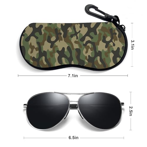 Image of Sunglasses Soft Case, Ultra Light Portable Neoprene Zipper Glasses Case for Men Women