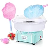 Nostalgia Retro Countertop Cotton Candy Maker, Vintage Candy Machine for Hard Candy & Flossing Sugar, Aqua