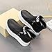 Girls Wedge Platform Booties PU Leather Water Proof Fashion Sneakers Soft Sole Breathable Belle Rain Boys 2t Clothes (Black, 6.5 Infant)