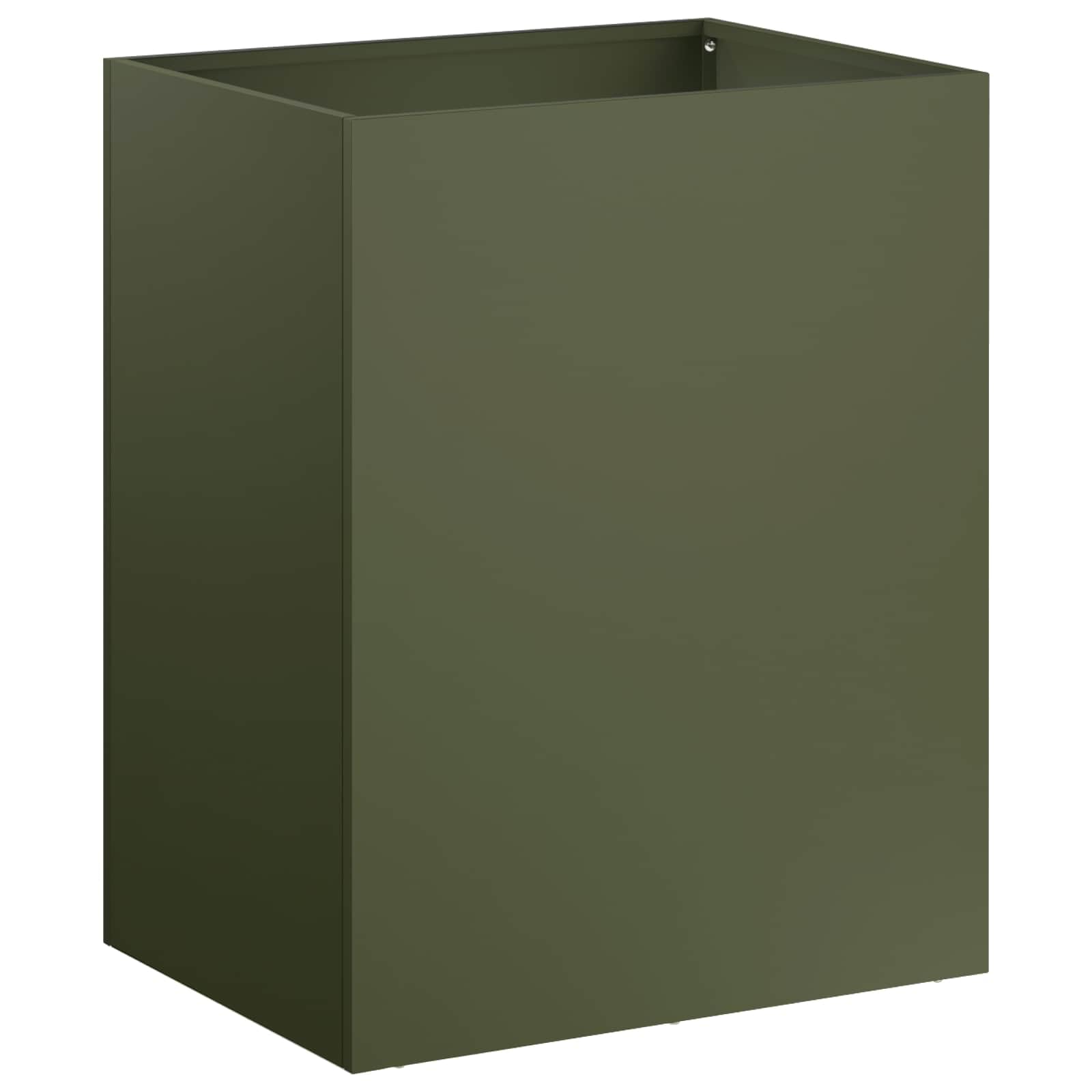 vidaXL Garden Planter Olive Green 40 x 30 x 40 cm Cold Rolled Steel