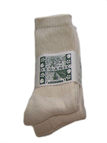 Regular Crew Organic Cotton Socks - Cream, Medium