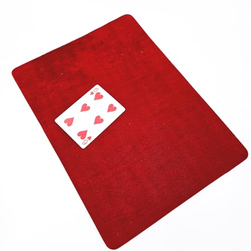 Tapis de poker sumrica en velours rouge épais pour des parties de cartes élégantes