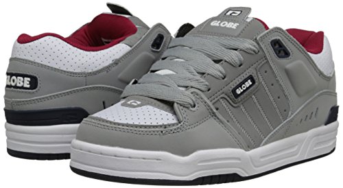 Image of Globe Mens Fusion Skate Shoes, Grey /White /Navy, 5 M US