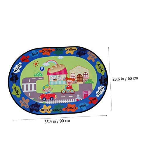 STOBOK Game Tapijt Vloerkleed Auto Vloermat Vloerkussens Voor Kinderen Fun Tapijt City Map Baby Mat Baby Kruipen Vloermat Baby Game Gebied Tapijt Kinderen Voet Mat Cartoon Baby Crawl Mat - Afbeelding 4