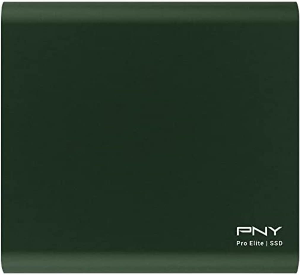 PNY Pro Elite CS2060 Color Edition 250GB USB 3.2 Gen 2 Portable SSD Type-C Dark Green