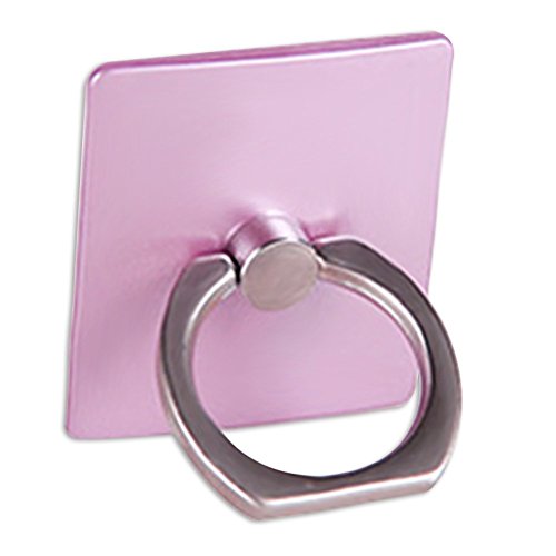 Lyuboov agarre con los dedos soporte para teléfono soporte móvil es un anillo de metal giratorio (Rose-gold)