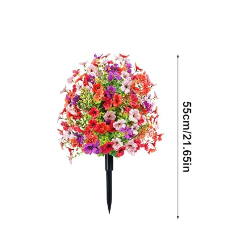 Bolas artificiales de petunia de 56 cm para ambientación de bodas y terrazas 6