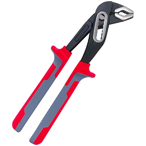 Sharp-tec Water Pump Pliers 200mm, Quick Adjustable Pipe Grips Plumbers Pliers, Slip Joint Pliers Plumbing Wrench, Tongue and Groove Pliers with Large Jaw Capacity and Non Slip Handle