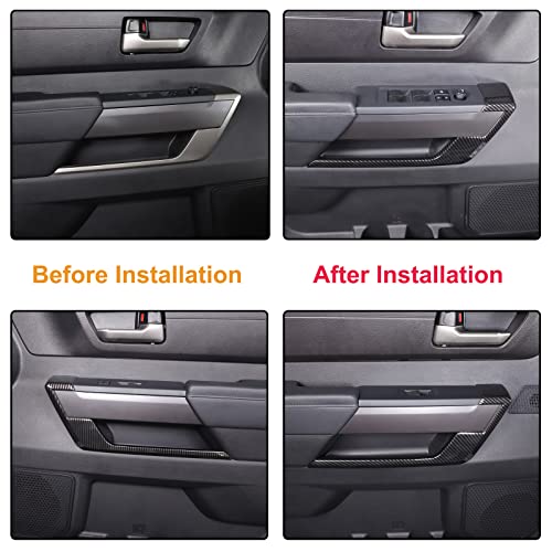 Aunginsy Inner Door Handle Panel Strip Trim Compatible with Toyota Tundra Crew Max 2022 2023 2024 2025 2026, Front Rear Door Panel C-Shaped Decorative Cover C-Type Protection ABS Interior Accessories by Aunginsy - Image 5