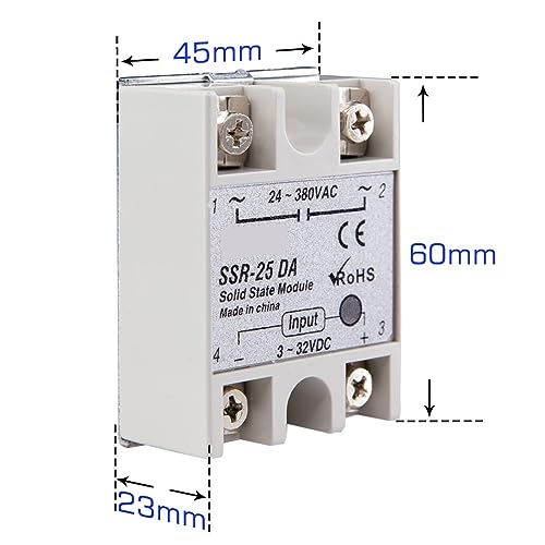 Relais SSR-40DA DC-AC de haute précision monophasé avec boîtier isolant blanc
