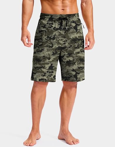Image of G Gradual Mens Swim Trunks with Compression Liner 7 inch /9'' Quick Dry Board Shorts Swimsuit Bathing Suit for Men Zipper Pockets