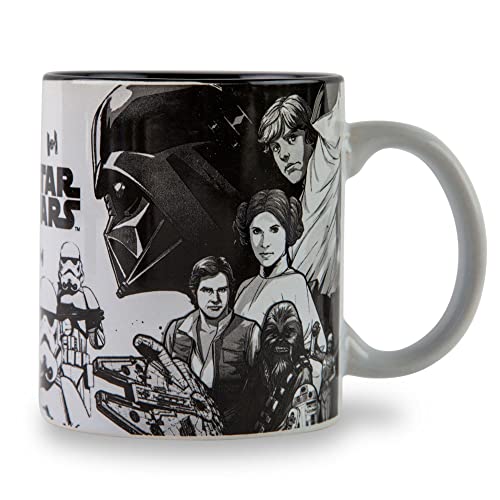 Star Wars Original Trilogy Collage Ceramic Mug | BPA-Free Coffee Cup For Espresso, Tea | Holds 20 Ounces