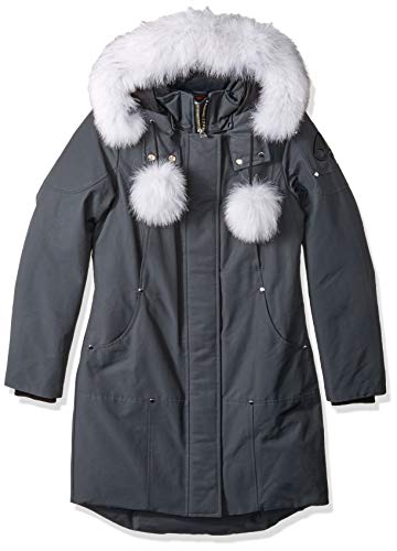 Moose Knuckles Women's Stirling Down Parka/ Winter Jacket With Genuine Fox Fur Trim, Granite/Natural Fur, X-Small #TOP27