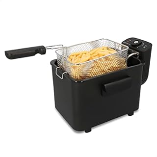 Brabantia BBEK1130BK Friteuse - Friteuse - 4 litres - 2200 W - Acier inoxydable - Noir