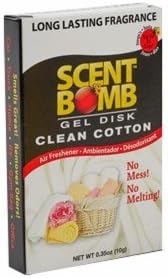 Scent Bomb Powerful Long Lasting Gel Disk Air Freshener Clean Cotton