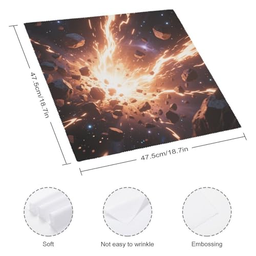 Servilletas de tela Stormy Space lavables y decorativas miniatura 3