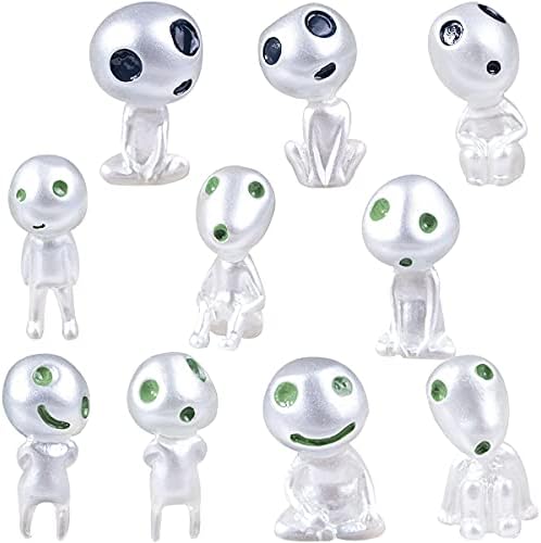 10 Stück Prinzessin Mononoke Waldgeister - Leuchtende Kodama Figuren Für Garten