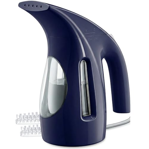 Image of HiLIFE Steamer for Clothes, Portable Handheld Design, 240ml Big Capacity, 700W, Strong Penetrating Steam, Removes Wrinkle, for Home, Office(ONLY FOR 120V) (Deep Navy)
