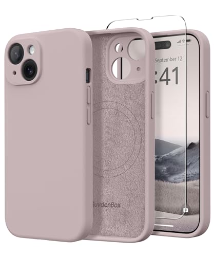 Image of Magnetic for iPhone 13 Case, Compatible with MagSafe, [Full Camera Protection][Screen Protector] Silicone Shockproof Protective Phone Case for iPhone 13 6.1 inch, Hazel