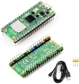 Pico 2 W with Color Soldered Header Compatible with Raspberry Pi Pico 2 W
